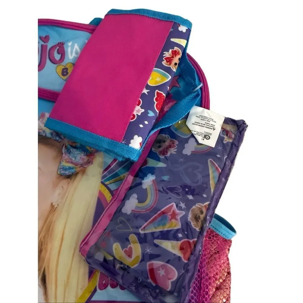 Brand New Nickelodeon Jojo Siwa Backpack with Lunchbox Pencil Case Water Bottle